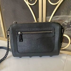 Rebecca Minkoff Avery Black Saffiano Leather Crossbody Bag